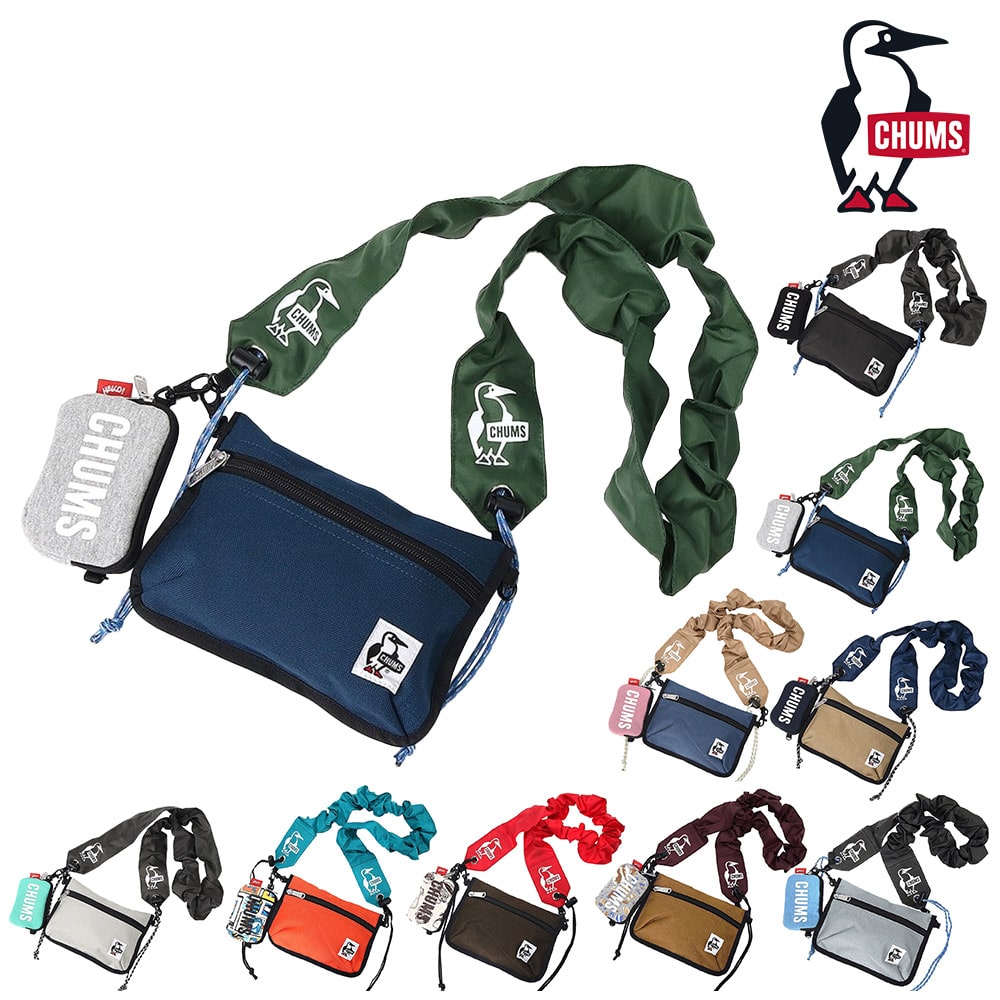 チャムス バッグ ショルダーバッグ ポーチ ミニ CHUMS ウェアラブルスリングショルダーバッグスウェットナイロン CH60-3880 メンズ レディース キッズ 送料無料 誕生日プレゼント ギフト ラッピング無料 【正規代理店】 1.ヘザーグレーxbネイビー -603880g019