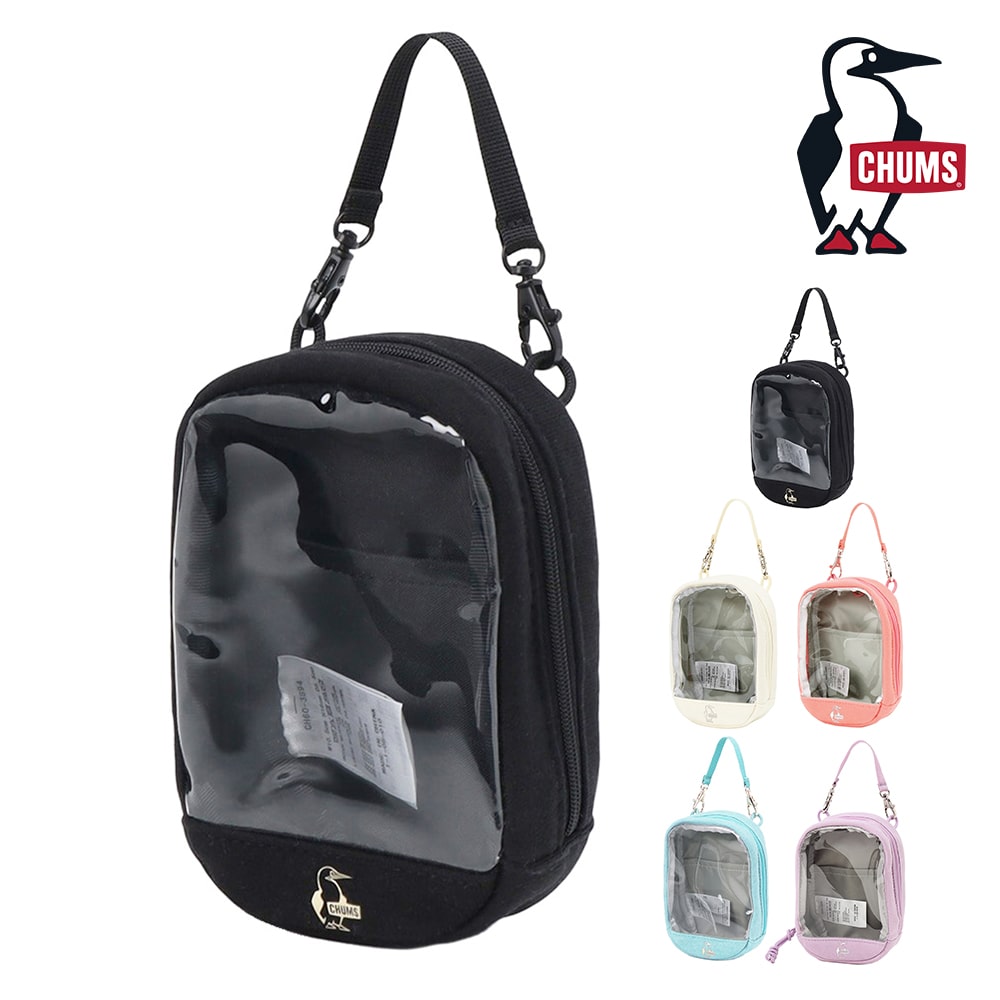 チャムス バッグ ポーチ 小物入れ ぬいぐるみポーチ CHUMS 推し活 クリアポーチスウェット CH60-3894 メンズ レディース キッズ ネコポス不可 誕生日プレゼント ギフト ラッピング無料 【正規代理店】 1.ブラック -603894k001