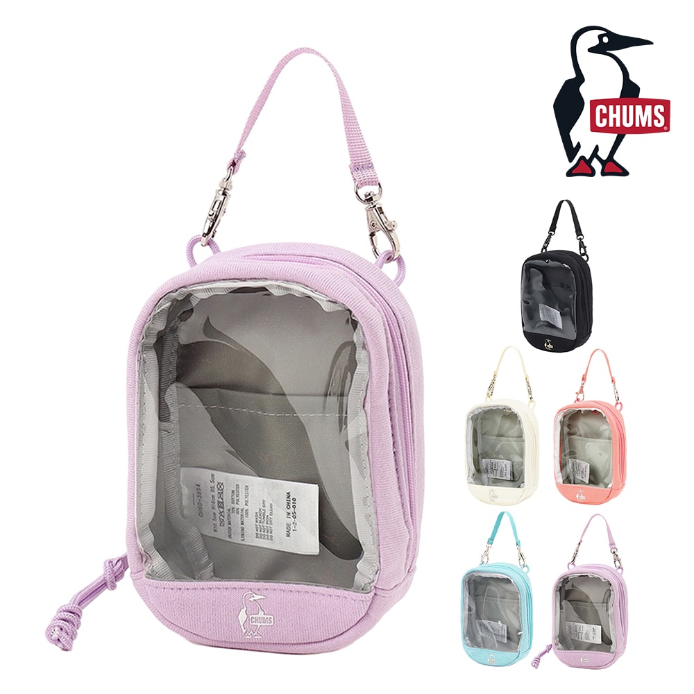チャムス バッグ ポーチ 小物入れ ぬいぐるみポーチ CHUMS 推し活 クリアポーチスウェット CH60-3894 メンズ レディース キッズ ネコポス不可 誕生日プレゼント ギフト ラッピング無料 【正規代理店】 5.ライラック -603894p033