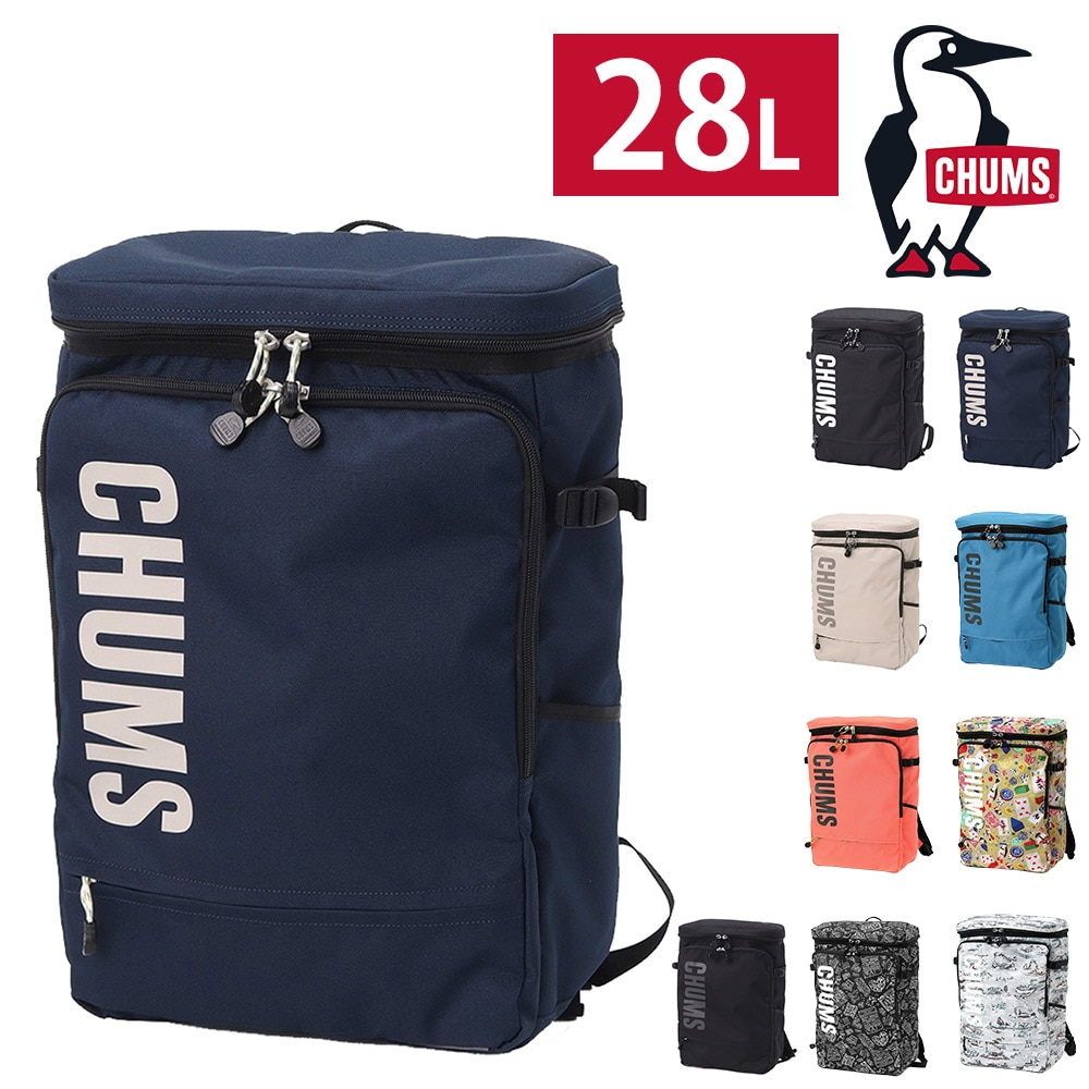 チャムス バッグ リュック デイパック バックパック 大きめ CHUMS リサイクル トップオープンスクエアデイパック 28L B4 A4 CH60-3919 メンズ レディース キッズ 送料無料 男女兼用 プレゼント ラッピング無料 通勤 【正規代理店】 2.ネイビー -603919n001