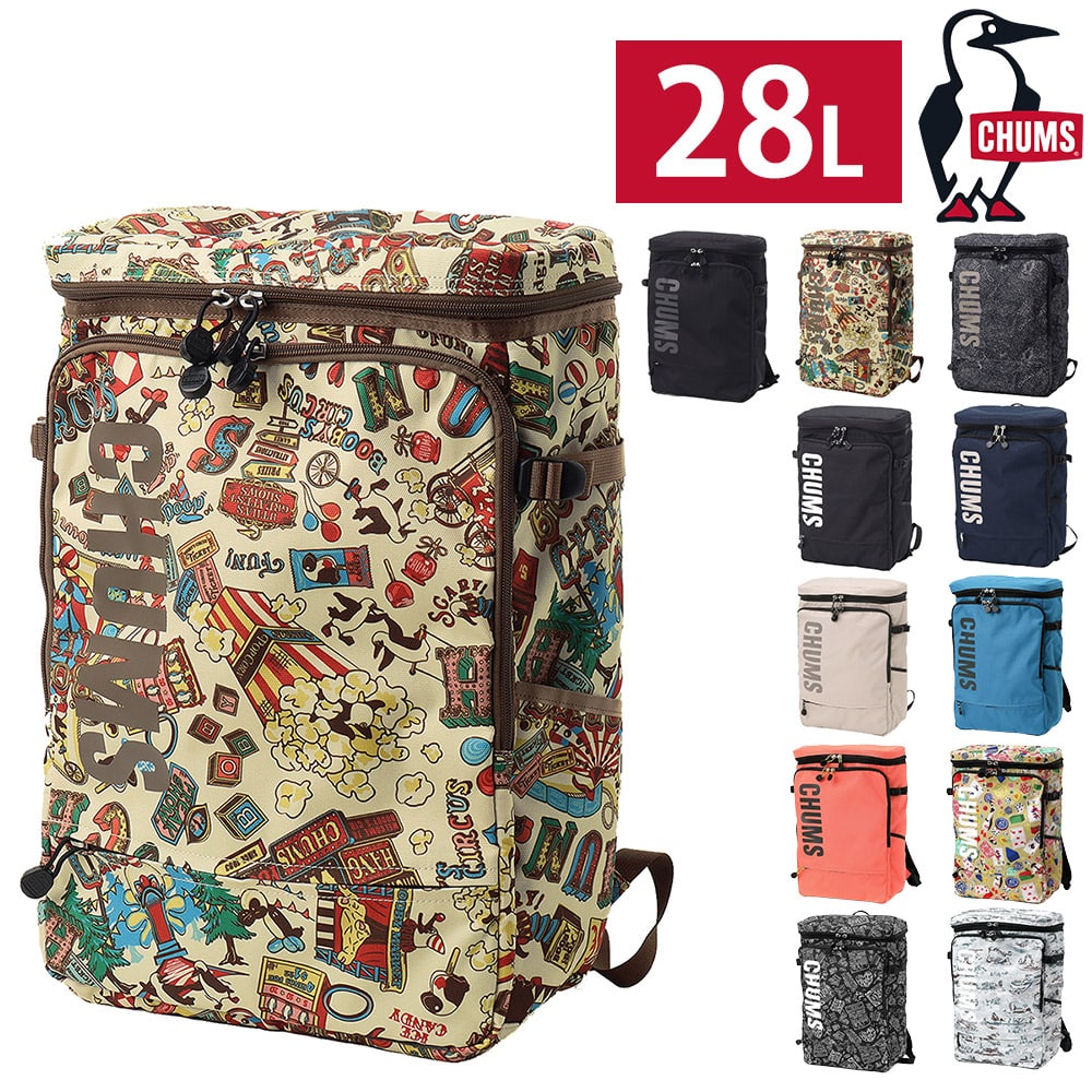 チャムス バッグ リュック デイパック バックパック 大きめ CHUMS リサイクル トップオープンスクエアデイパック 28L CH60-3919 メンズ レディース キッズ ポイント10倍 送料無料 男女兼用 プレゼント ラッピング無料 通勤 正規代理店 6.サーカス -603919z402