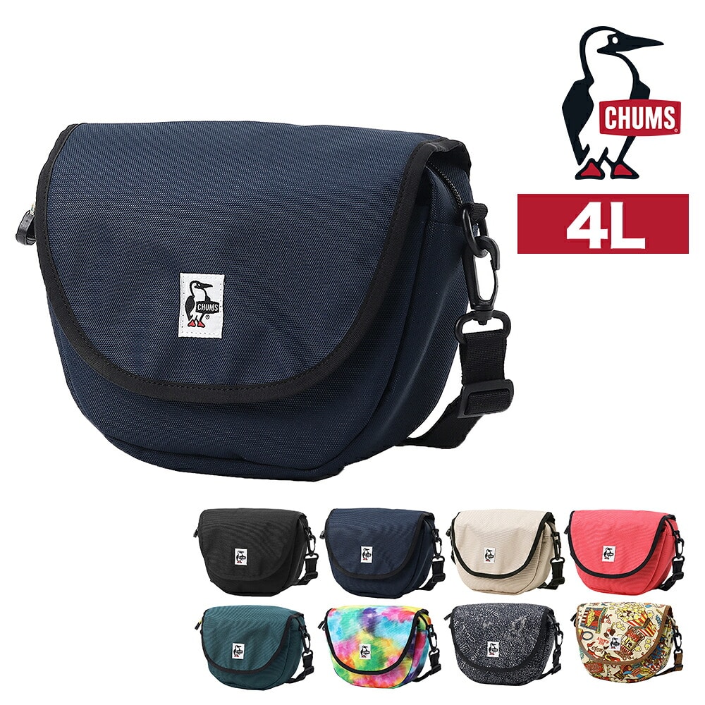 チャムス ショルダーバッグ ミニ ラウンド型 斜め掛け 4L B6 CHUMS リサイクルミニラウンドショルダーバッグ CH60-3920 メンズ レディース キッズ 2.ネイビー -603920n001