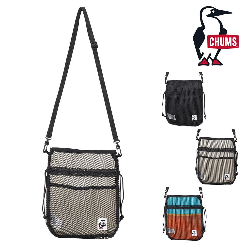 チャムス バッグ ショルダーバッグ メッシュ アウトドア 斜めがけバッグ CHUMS メッシュミニバッグ 3L A5サイズ CH60-3931 メンズ レディース キッズ 誕生日プレゼント ギフト 【正規代理店】 2.グレージュ -603931g057