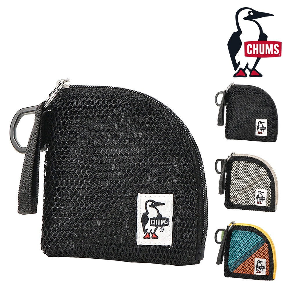 チャムス 財布 コインケース 小銭入れ ミニポーチ マルチケース 小物入れ トラベル アウトドア CHUMS メッシュコインケース CH60-3933 メンズ レディース キッズ 誕生日プレゼント ギフト 【正規代理店】 1.ブラック -603933k001