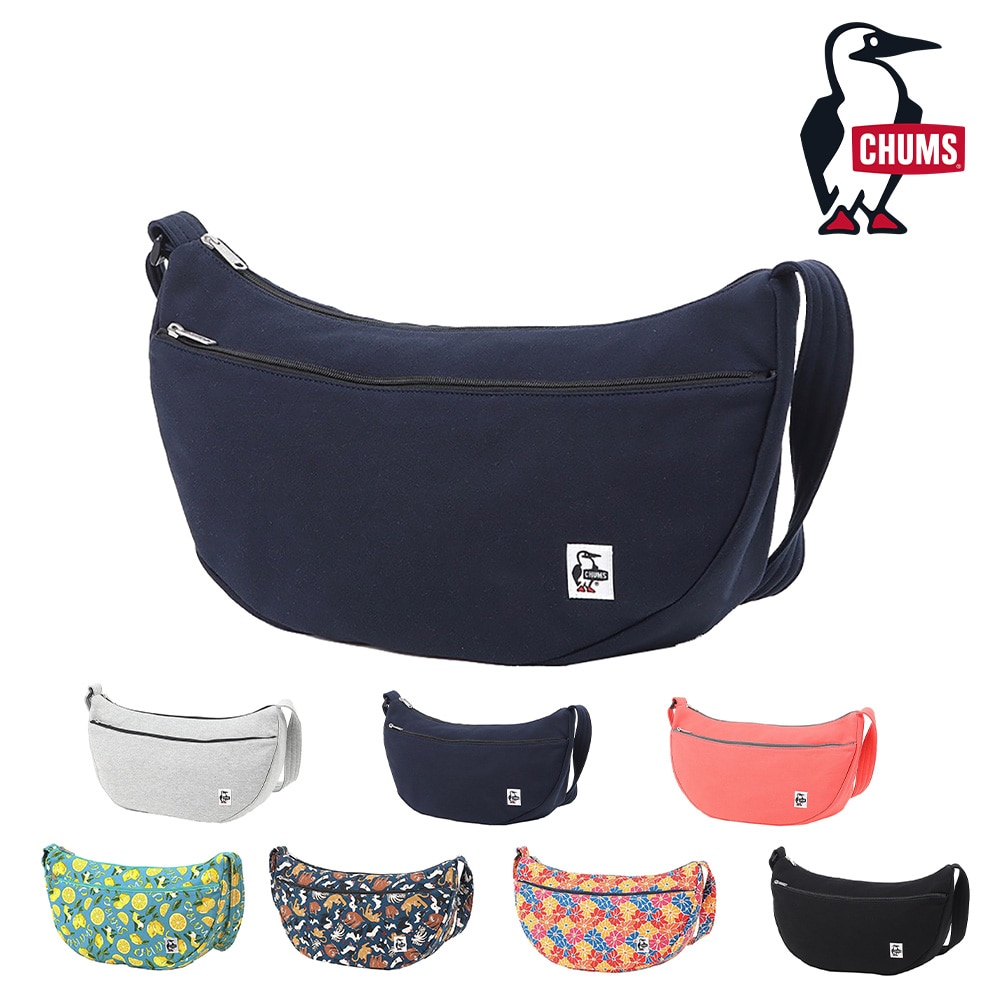 チャムス バッグ ショルダーバッグ 斜めがけ 軽量 三日月 スウェット バナナショルダーバッグ 12L A4サイズ CH60-3937 メンズ レディース キッズ 誕生日プレゼント ギフト 3.ネイビー -603937n001