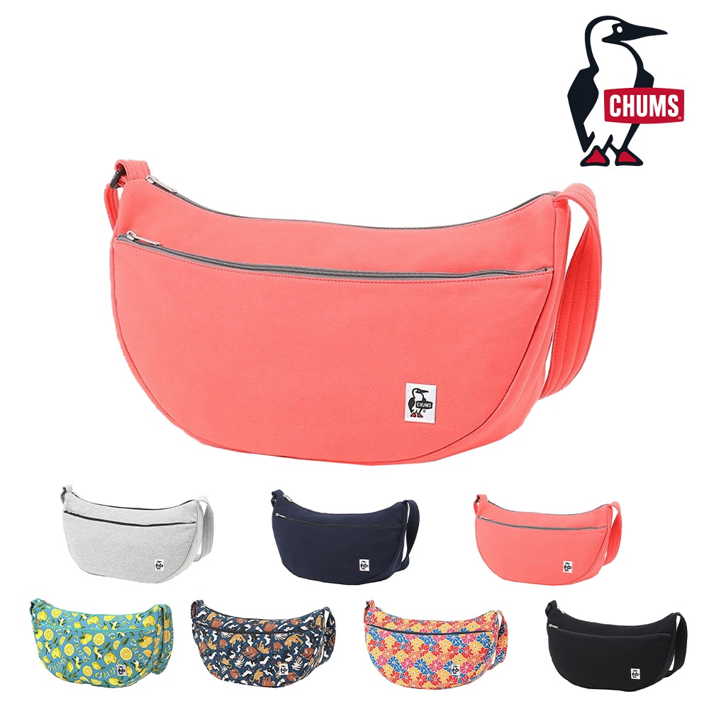 チャムス バッグ ショルダーバッグ 斜めがけ 軽量 三日月 スウェット バナナショルダーバッグ 12L A4サイズ CH60-3937 メンズ レディース キッズ 誕生日プレゼント ギフト 4.コーラル -603937r016