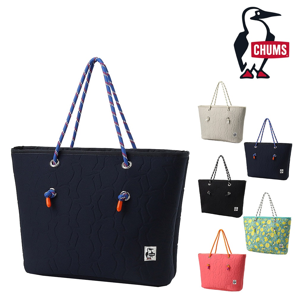 チャムス バッグ トートバッグ 手提げバッグ 大容量 CHUMS ブービーエンボストートバッグ 13L A4サイズ CH60-3941 メンズ レディース キッズ 誕生日プレゼント ギフト ラッピング無料 【正規代理店】 2.ネイビー -603941n001