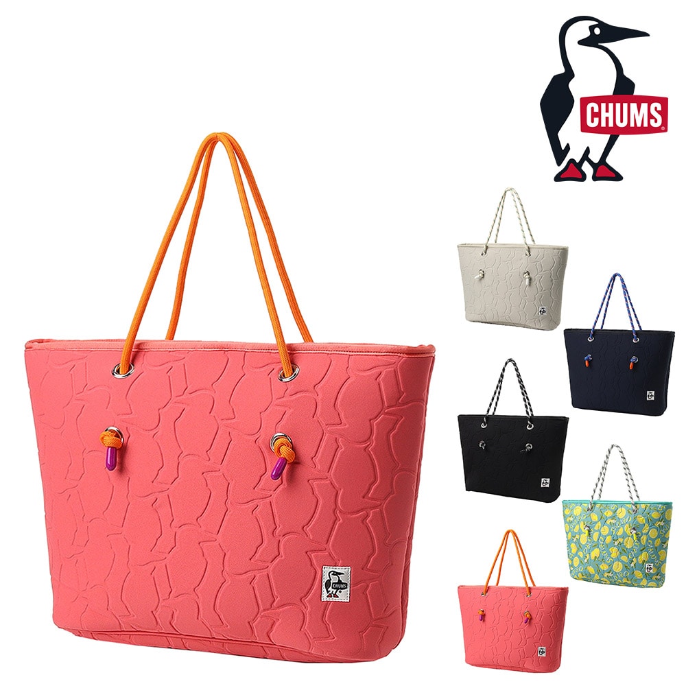 チャムス バッグ トートバッグ 手提げバッグ 大容量 CHUMS ブービーエンボストートバッグ 13L A4サイズ CH60-3941 メンズ レディース キッズ 誕生日プレゼント ギフト ラッピング無料 【正規代理店】 4.コーラル -603941r016