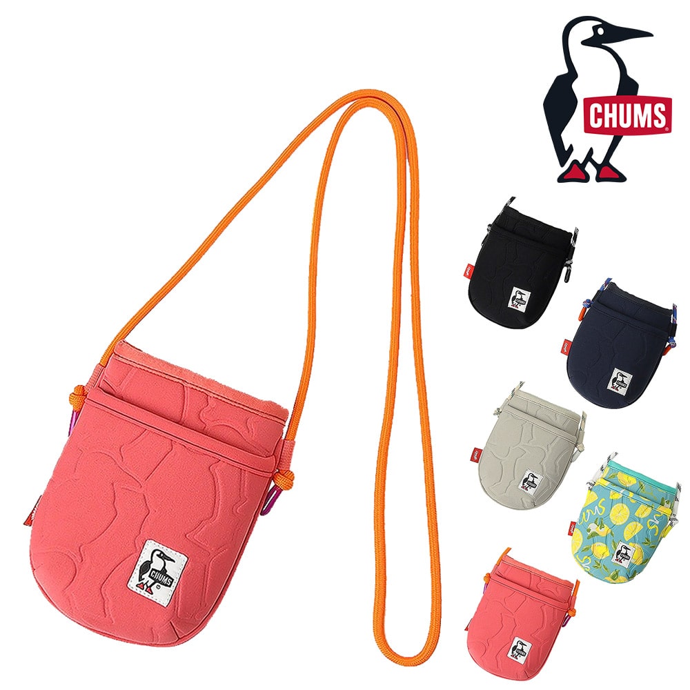 チャムス バッグ ショルダーバッグ 斜めがけ ミニショルダー CHUMS ブービーエンボスミニショルダーバッグ CH60-3944 メンズ レディース キッズ 誕生日プレゼント ギフト ラッピング無料 【正規代理店】 4.コーラル -603944r016