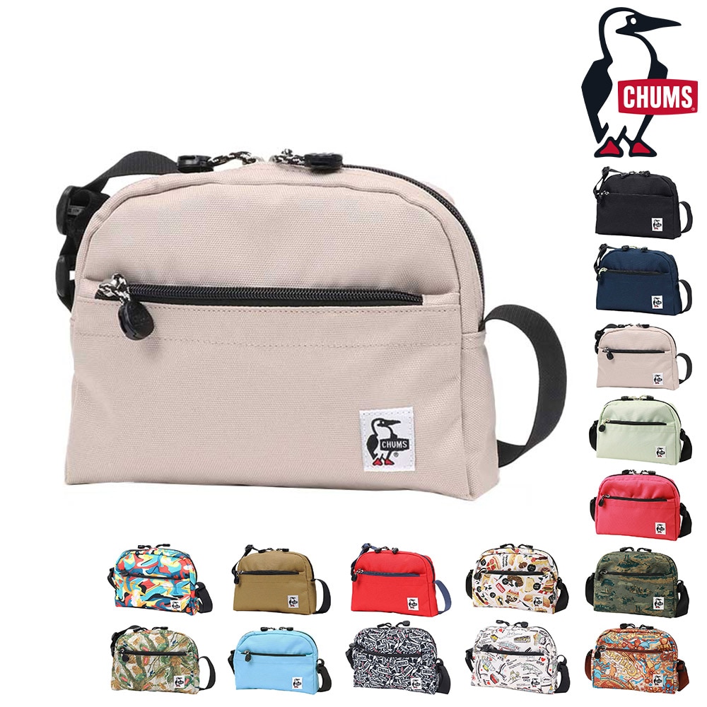 チャムス ショルダーバッグ 斜め掛け リサイクル ミニトラペゾイドショルダー 3L A5 CH60-3959 メンズ レディース 男女兼用 誕生日プレゼント 3.グレージュ -603959g057