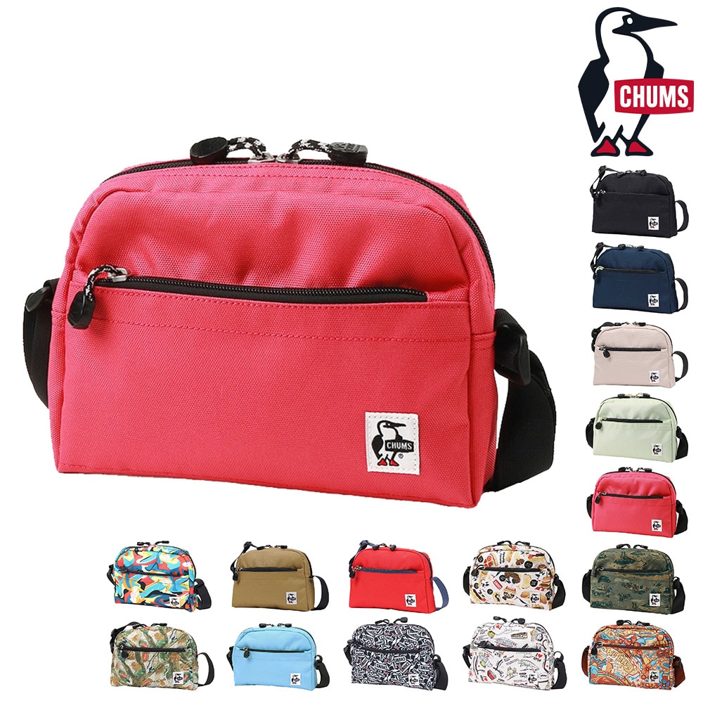 チャムス ショルダーバッグ 斜め掛け リサイクル ミニトラペゾイドショルダー 3L A5 CH60-3959 メンズ レディース 男女兼用 誕生日プレゼント 4.ピンク -603959r018