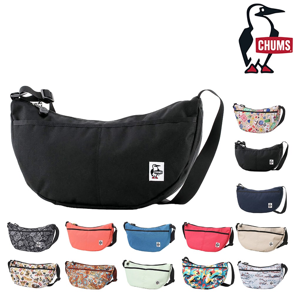 チャムス バッグ ショルダーバッグ 三日月 斜めがけバッグ CHUMS リサイクルスモールバナナショルダー 7L B5 CH60-3527 CH60-3962 メンズ レディース キッズ 送料無料 誕生日プレゼント ギフト ラッピング無料 【正規代理店】 1.ブラック -603962k001