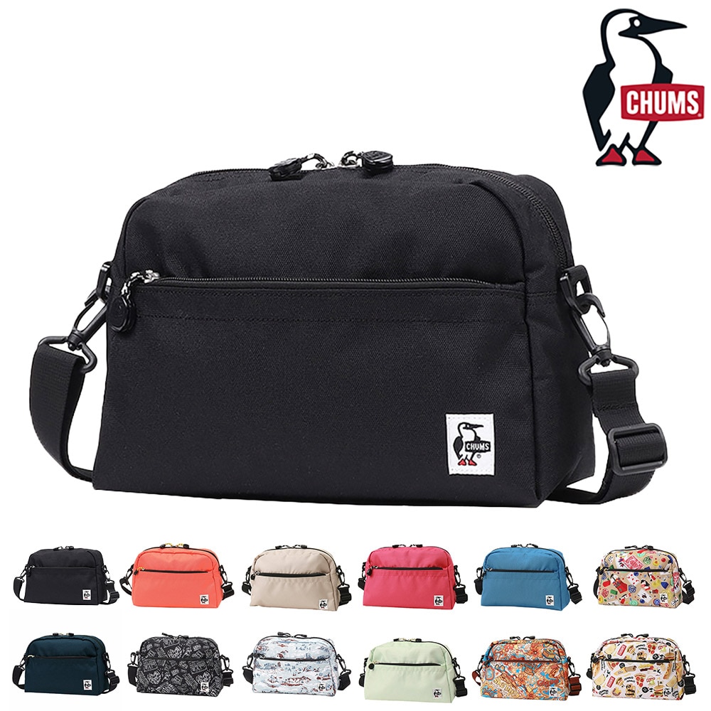 チャムス バッグ ショルダーバッグ ポーチ CHUMS リサイクル スモールトラペゾイドショルダー 6L B5サイズ CH60-3963 メンズ レディース キッズ 送料無料 誕生日プレゼント ギフト ラッピング無料 【正規代理店】 1.ブラック -603963k001