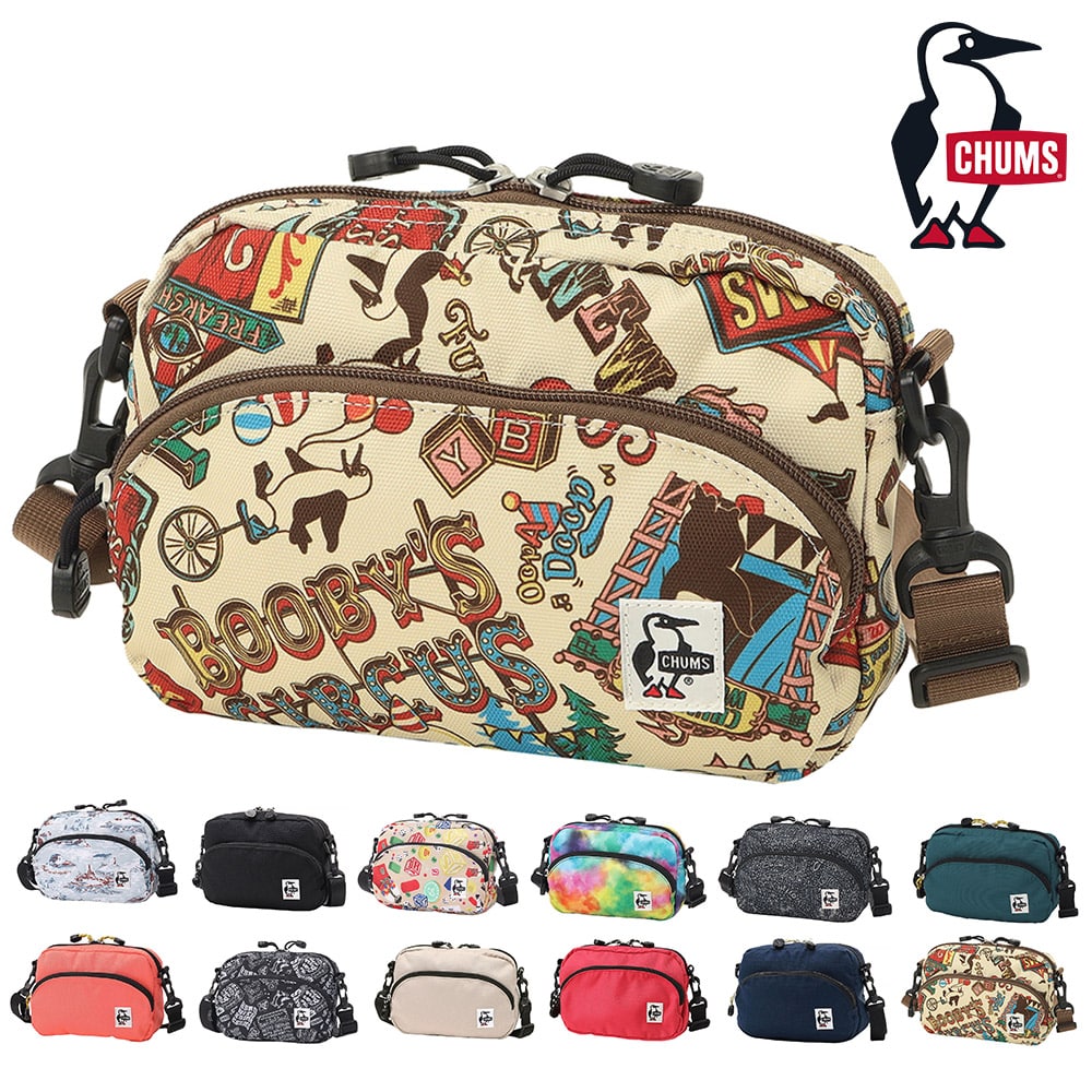 チャムス バッグ ショルダーバッグ ミニ ポーチ 斜めがけ CHUMS リサイクルショルダーポーチ 3L B6サイズ CH60-3966 メンズ レディース キッズ ポイント10倍 誕生日プレゼント ギフト ラッピング無料 正規代理店 8.サーカス -603966z402