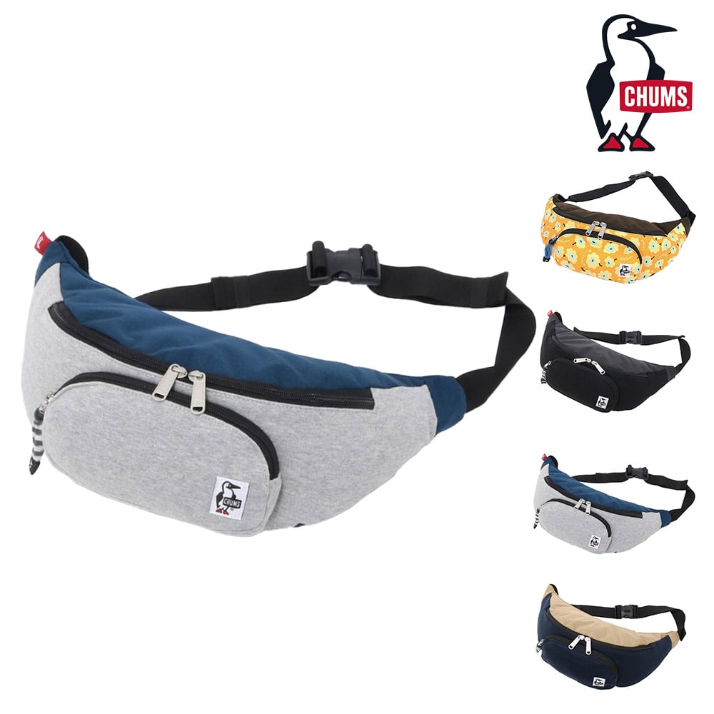 チャムス バッグ ウエストバッグ ウエストポーチ ボディバッグ ショルダー CHUMS ファニーパックスウェットナイロン 3.5L B6 CH60-3607 CH60-3973 メンズ レディース キッズ 送料無料 プレゼント ラッピング無料 1.ヘザーグレーxbネイビー -603973g019