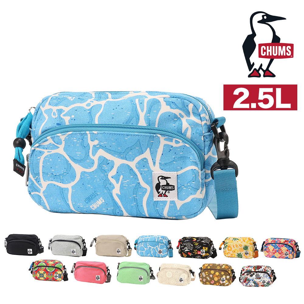 チャムス ショルダーポーチ 2WAY 2.5L ショルダーバッグ CHUMS ショルダーポーチスウェット CH60-3979 4.ウェーブ -603979z406