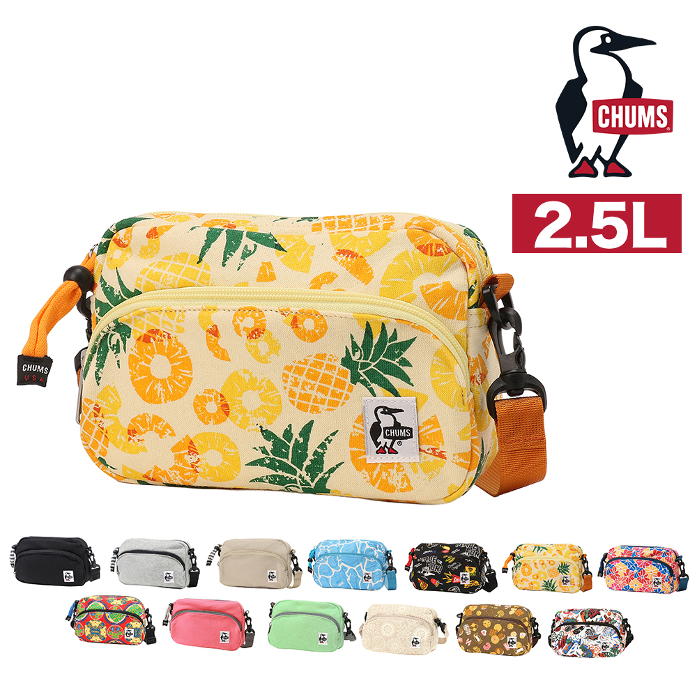 チャムス ショルダーポーチ 2WAY 2.5L ショルダーバッグ CHUMS ショルダーポーチスウェット CH60-3979 6.スタンプ -603979z408