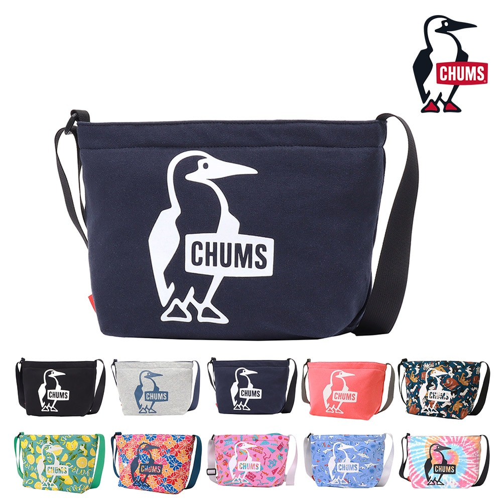 チャムス ショルダーバッグ ミニショルダー ブービープリントショルダースウェット 5L A5 CH60-3980 メンズ レディース キッズ プレゼント 3.ネイビー -603980n001