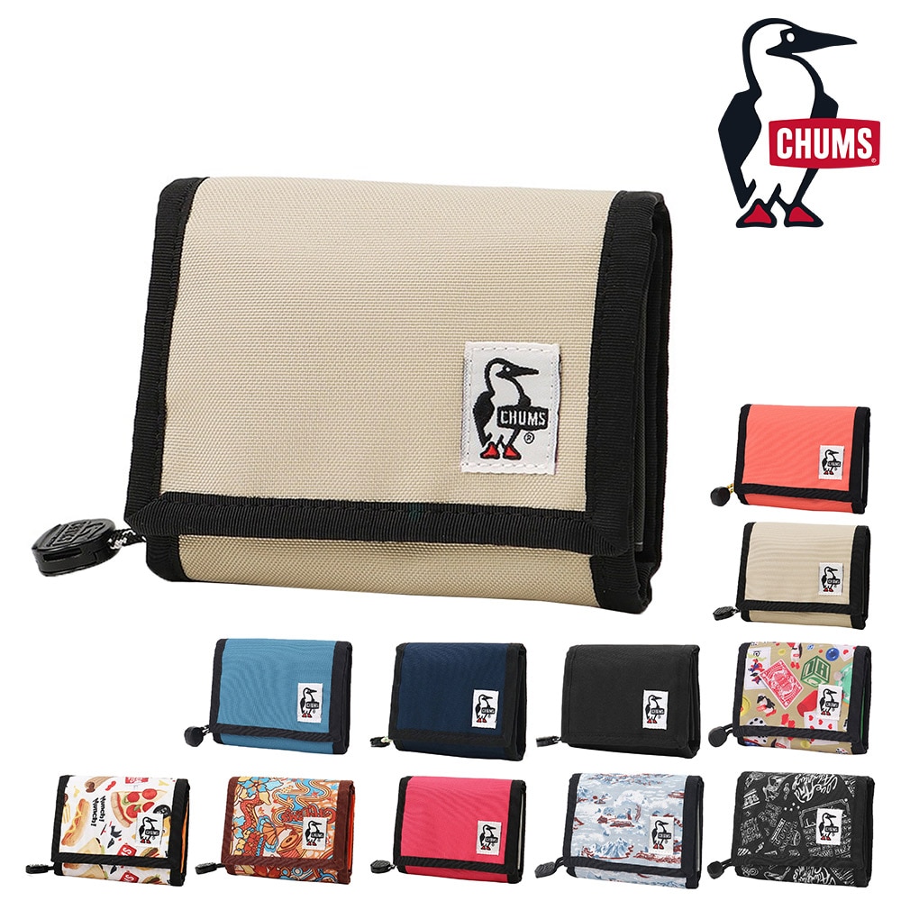 チャムス 財布 折り財布 二つ折り財布 2つ折り CHUMS リサイクルマルチウォレット CH60-3988 メンズ レディース キッズ 送料無料 誕生日プレゼント ギフト ラッピング無料 一粒万倍日 吉日 【正規代理店】 3.グレージュ -603988g057