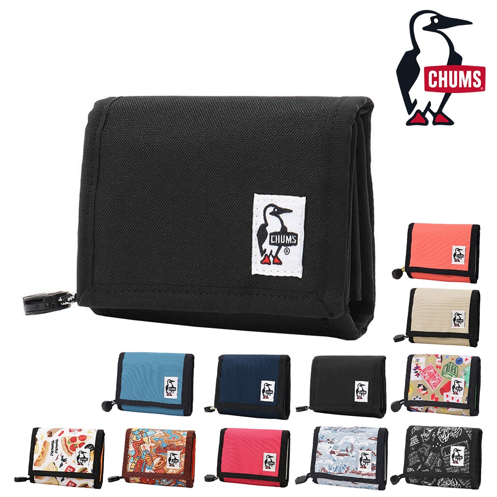 チャムス 財布 折り財布 二つ折り財布 2つ折り CHUMS リサイクルマルチウォレット CH60-3988 メンズ レディース キッズ 送料無料 誕生日プレゼント ギフト ラッピング無料 一粒万倍日 吉日 【正規代理店】 1.ブラック -603988k001