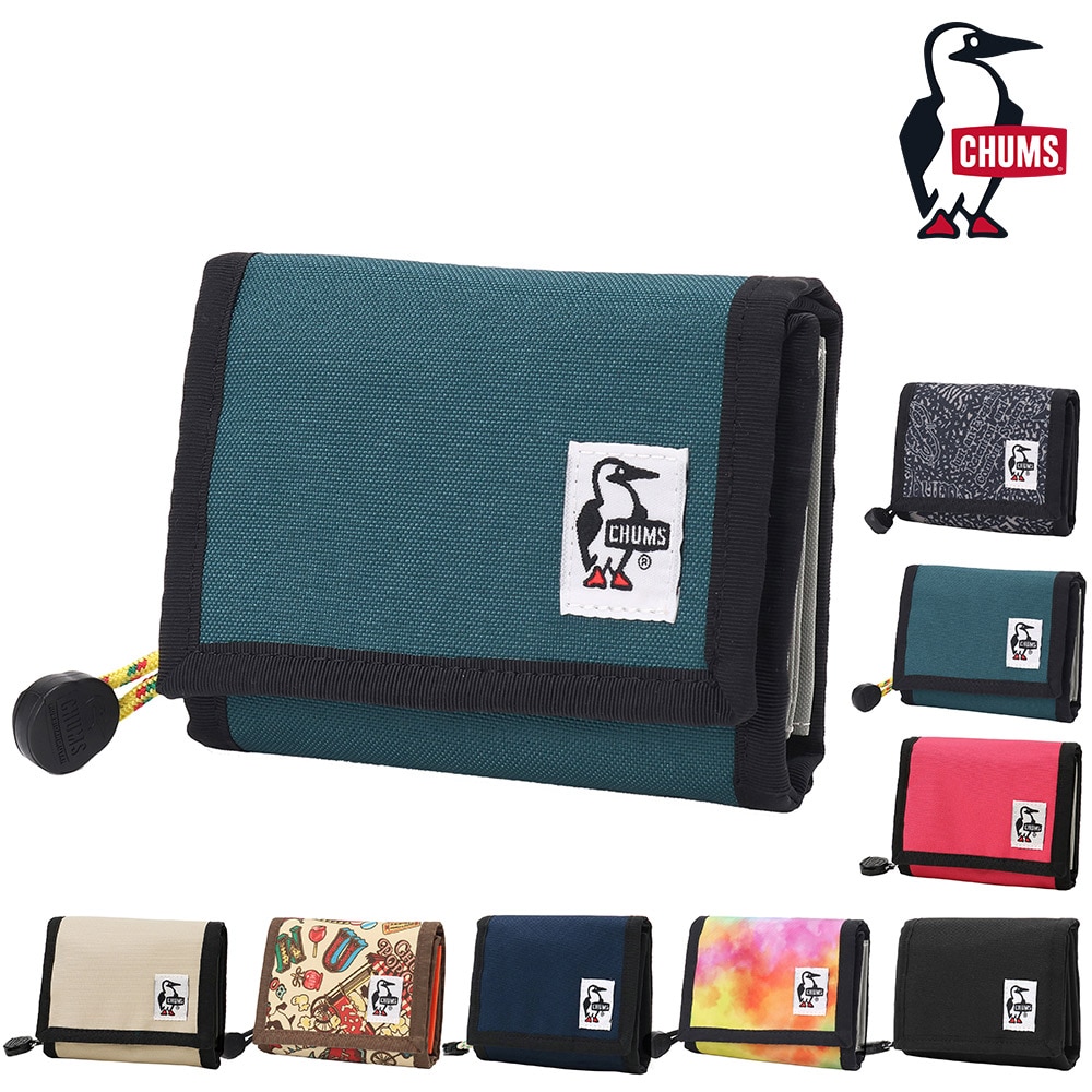 チャムス 財布 折り財布 二つ折り財布 2つ折り CHUMS リサイクルマルチウォレット CH60-3988 メンズ レディース キッズ ポイント10倍 誕生日プレゼント ギフト ラッピング無料 一粒万倍日 吉日 正規代理店 5.ディープティール -603988t035