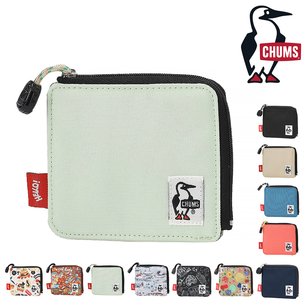 チャムス 財布 ミニ財布 コンパクト スクエア型 CHUMS リサイクルエルシェイプトジップウォレット CH60-3996 メンズ レディース キッズ 送料無料 誕生日プレゼント ギフト ラッピング無料 一粒万倍日 吉日 【正規代理店】 9.パステルグリーン -603996m091