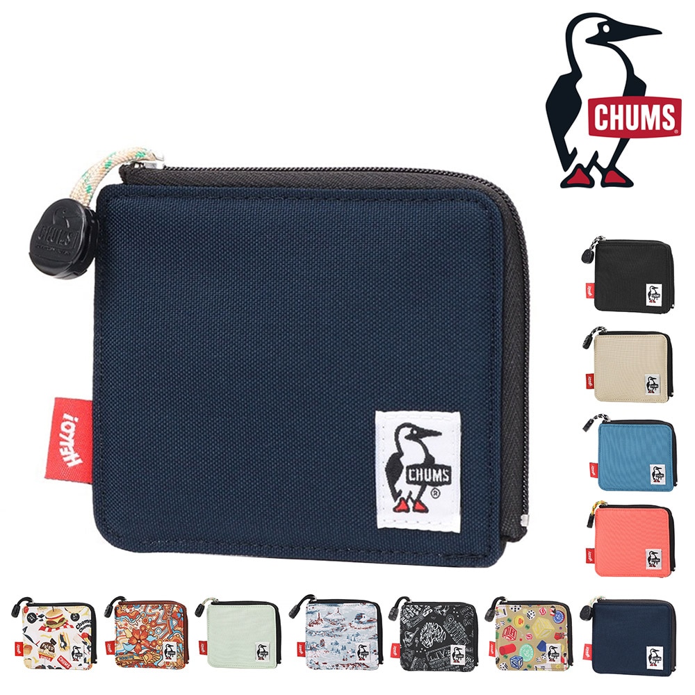 チャムス 財布 ミニ財布 コンパクト スクエア型 CHUMS リサイクルエルシェイプトジップウォレット CH60-3996 メンズ レディース キッズ 送料無料 誕生日プレゼント ギフト ラッピング無料 一粒万倍日 吉日 【正規代理店】 2.ネイビー -603996n001