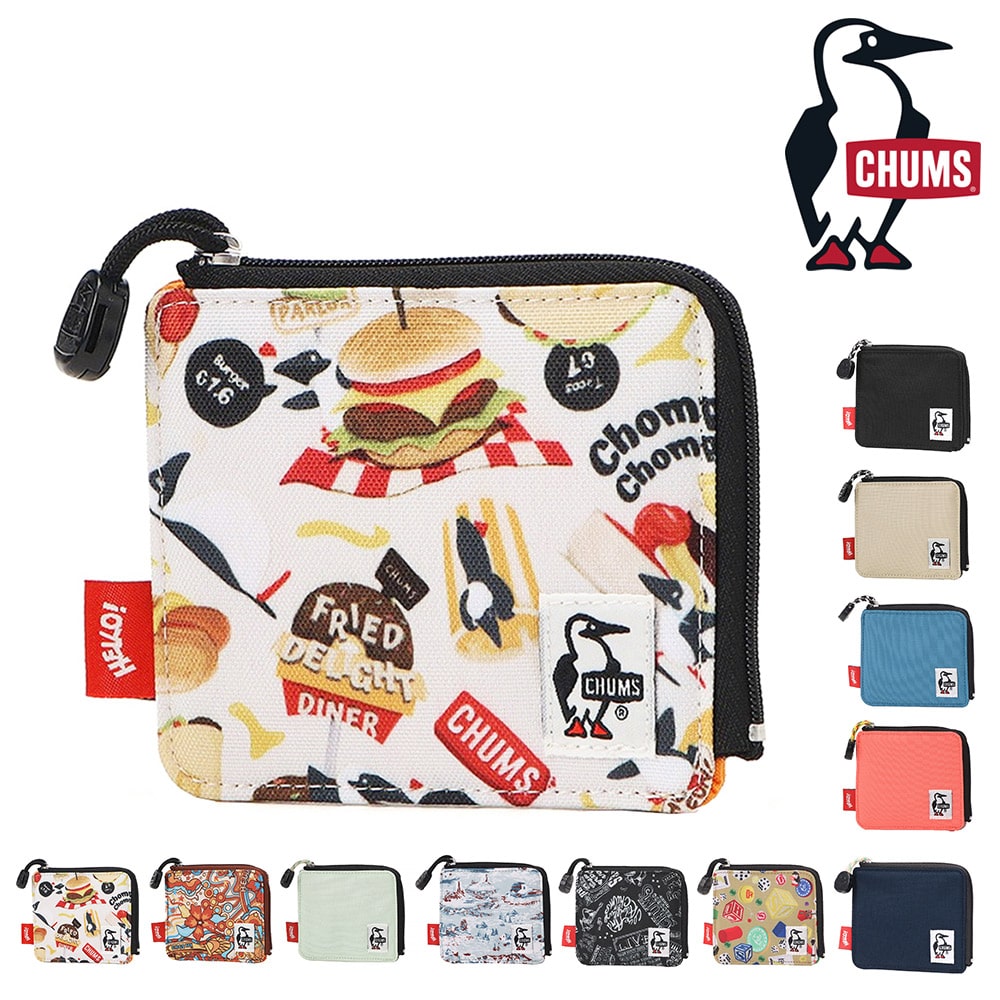 チャムス 財布 ミニ財布 コンパクト スクエア型 CHUMS リサイクルエルシェイプトジップウォレット CH60-3996 メンズ レディース キッズ 送料無料 誕生日プレゼント ギフト ラッピング無料 一粒万倍日 吉日 【正規代理店】 11.ファストフード -603996z351
