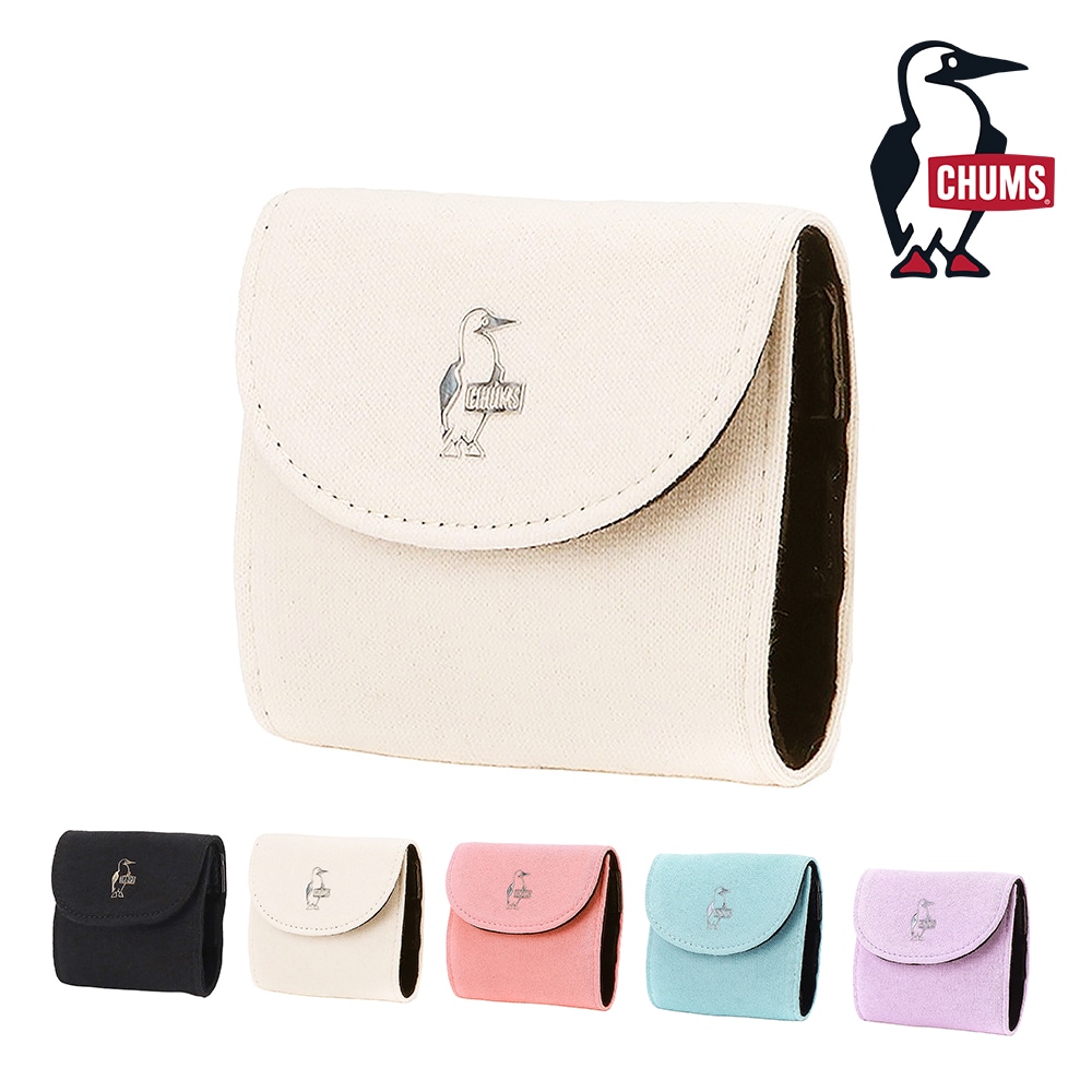 チャムス バッグ 小物 アクセサリーケース 三つ折り CHUMS 推し活 コンパクトアクセサリーズケーススウェット CH60-4013 メンズ レディース キッズ P10倍 誕生日プレゼント ギフト ラッピング無料 正規代理店 2.オフホワイト -604013w022