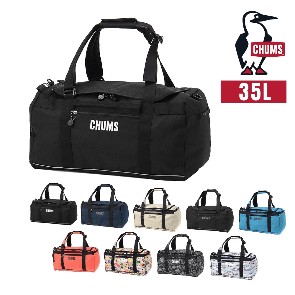 チャムス バッグ ダッフルバッグ リュック CHUMS リサイクルチャムス2ウェイボストンバッグ35 35L B4サイズ CH60-4026 メンズ レディース キッズ 送料無料 誕生日プレゼント ギフト ラッピング無料 【正規代理店】 1.ブラック -604026k001