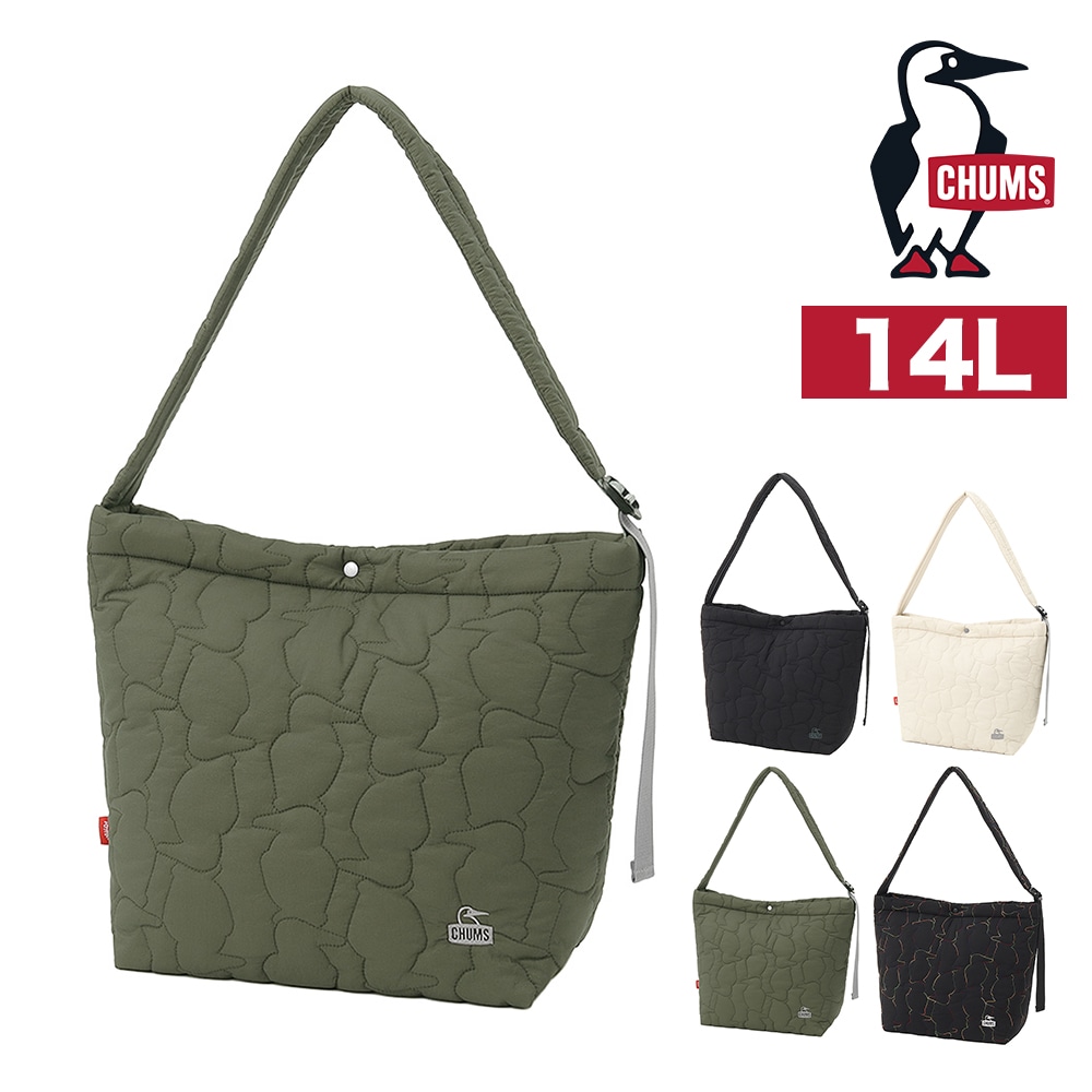 チャムス バッグ ショルダー 斜めがけバッグ CHUMS ブービーステッチショルダーバッグ 14L A4サイズ CH60-4041 メンズ レディース キッズ 送料無料 誕生日プレゼント ギフト ラッピング無料 【正規代理店】 3.オリーブ -604041m032
