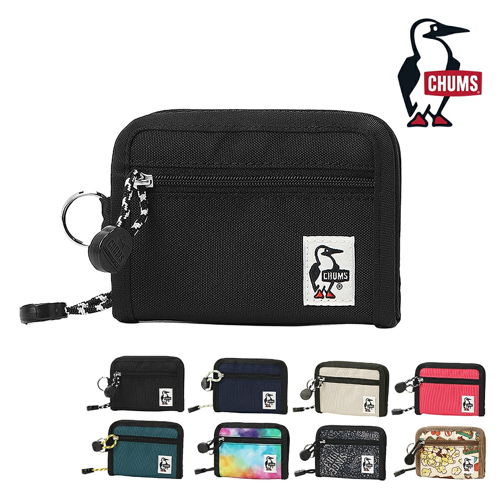 チャムス 二つ折り財布 コンパクト カード収納 パスケース 軽量 CHUMS リサイクルパスカードウォレット CH60-4065 メンズ レディース キッズ 誕生日プレゼント ギフト ラッピング無料 正規代理店 1.ブラック -604065k001