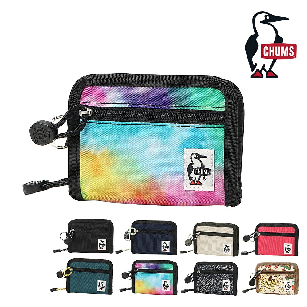 チャムス 二つ折り財布 コンパクト カード収納 パスケース 軽量 CHUMS リサイクルパスカードウォレット CH60-4065 メンズ レディース キッズ 誕生日プレゼント ギフト ラッピング無料 正規代理店 6.ウォーターカラー -604065z400