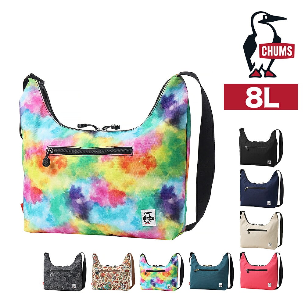 チャムス ショルダーバッグ A4対応 8L 斜め掛け 軽量 CHUMS リサイクルプレーンショルダーバッグ CH60-4093 メンズ レディース キッズ 6.ウォーターカラー -604093z400