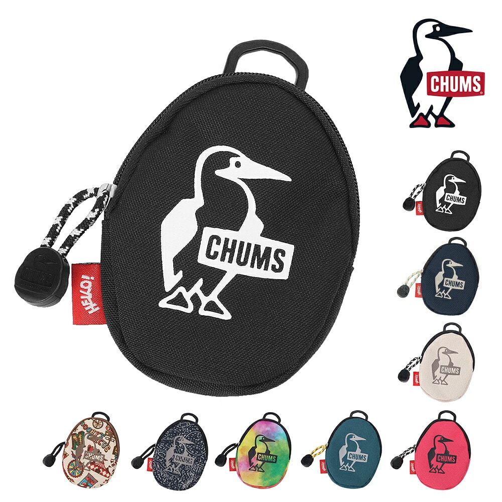 チャムス コインケース 小銭入れ マルチケース 小物入れ CHUMS リサイクルエッグコインケース CH60-4107 メンズ レディース キッズ 誕生日プレゼント ギフト ラッピング無料 正規代理店 1.ブラック -604107k001