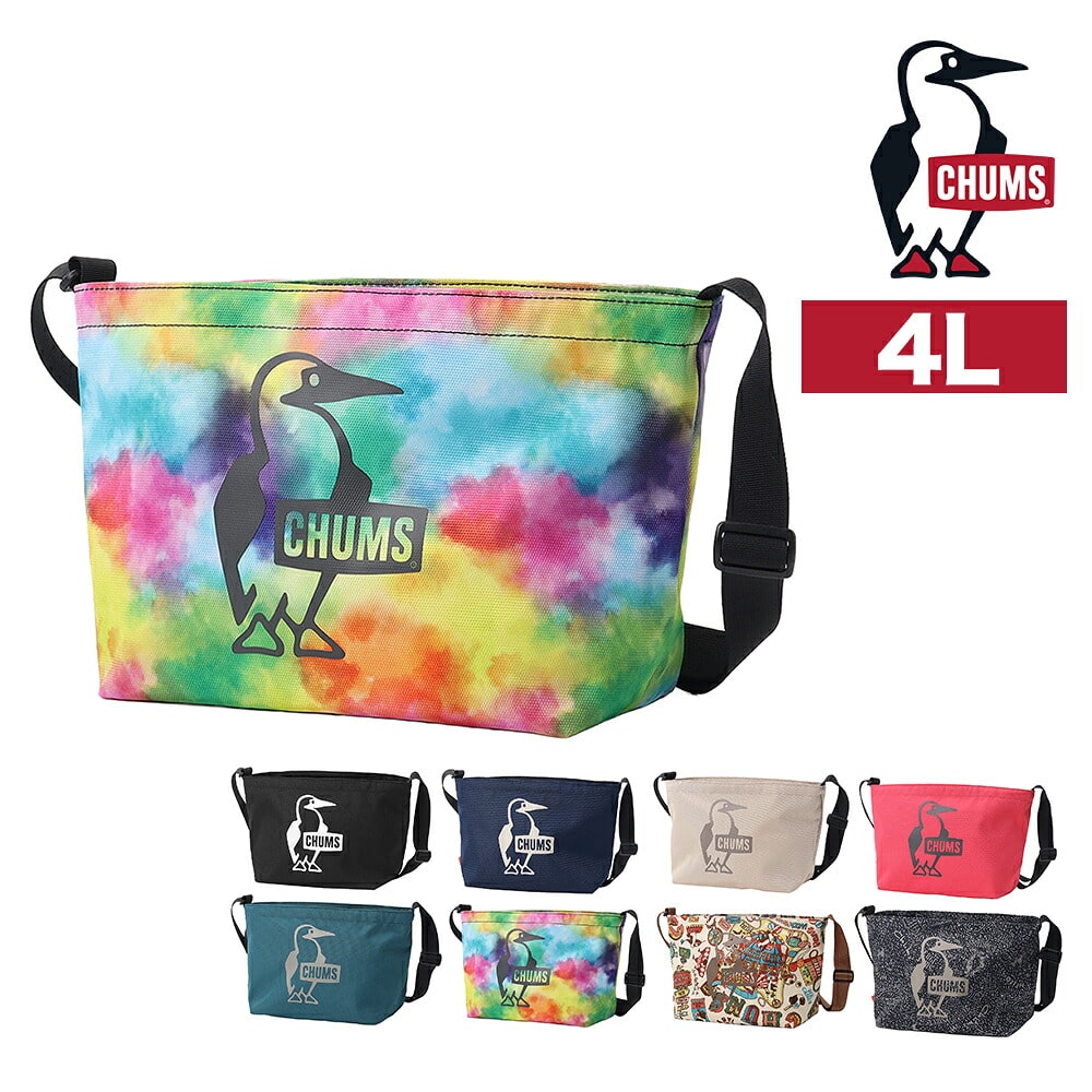 チャムス ショルダーバッグ 斜め掛け 4L B6 ミニ CHUMS リサイクルブービーショルダーバッグ CH60-4108 メンズ レディース キッズ 誕生日プレゼント ギフト ラッピング無料 正規代理店 6.ウォーターカラー -604108z400