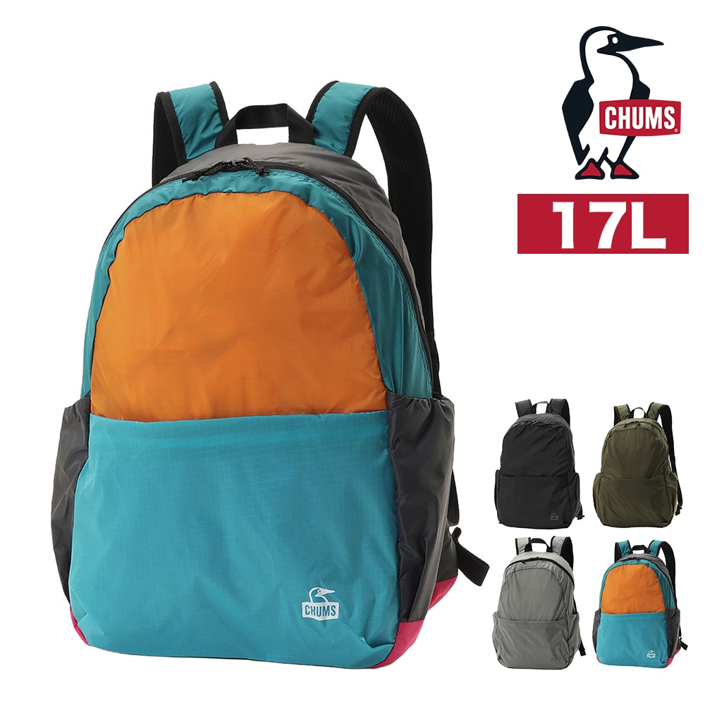 チャムス リュック 17L CHUMS パッカブルデイパック CH60-4133 4.ティールクレイジー -604133c094