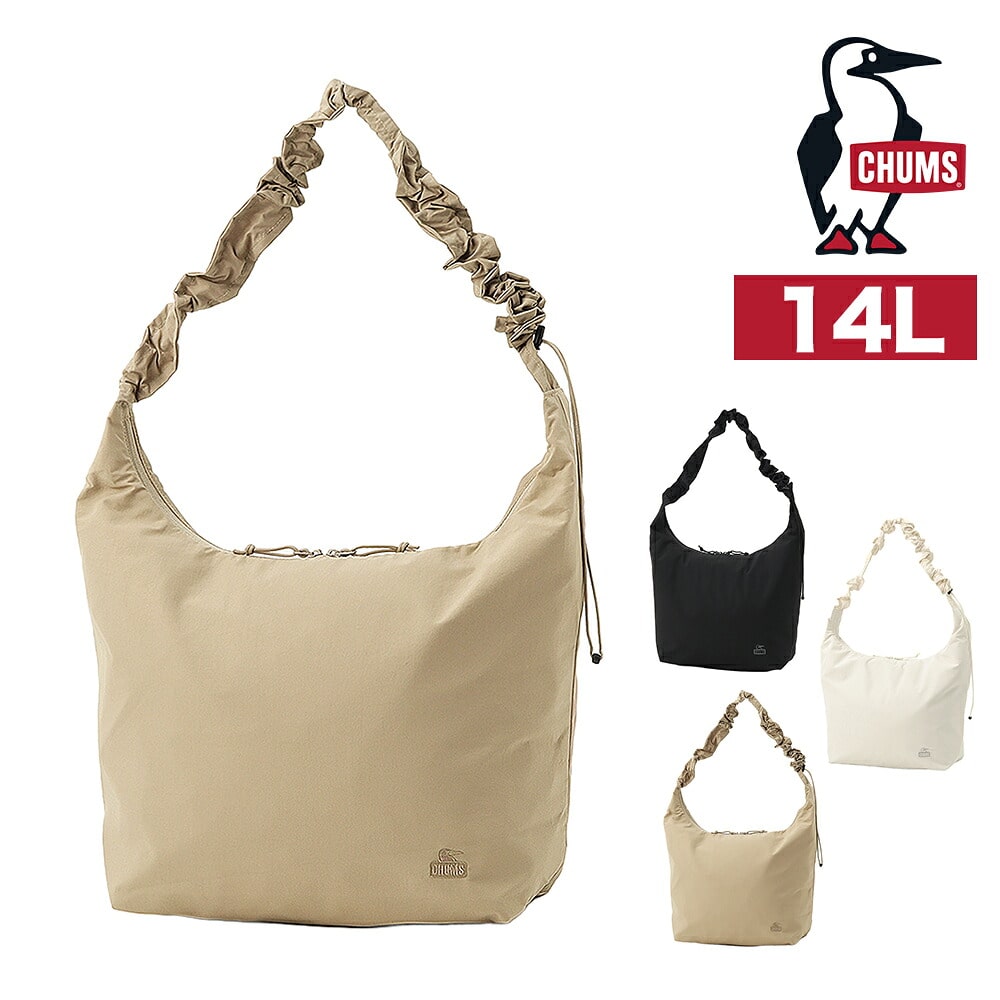 チャムス ショルダーバッグ 斜め掛け 14L A4 CHUMS ウェービーストラップショルダーバッグ CH60-4141 メンズ レディース キッズ 送料無料 誕生日プレゼント ギフト ラッピング無料 正規代理店 3.ベージュ -604141b001