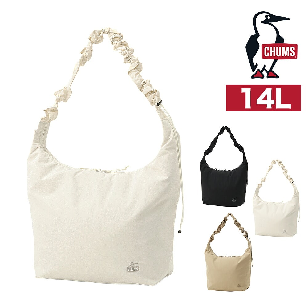 チャムス ショルダーバッグ 斜め掛け 14L A4 CHUMS ウェービーストラップショルダーバッグ CH60-4141 メンズ レディース キッズ 送料無料 誕生日プレゼント ギフト ラッピング無料 正規代理店 2.アイボリー -604141w004