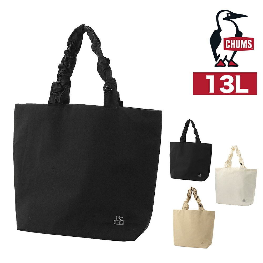 チャムス トートバッグ 肩掛け A4 B4 13L CHUMS ウェービーストラップトートバッグ CH60-4143 メンズ レディース キッズ 1.ブラック -604143k001