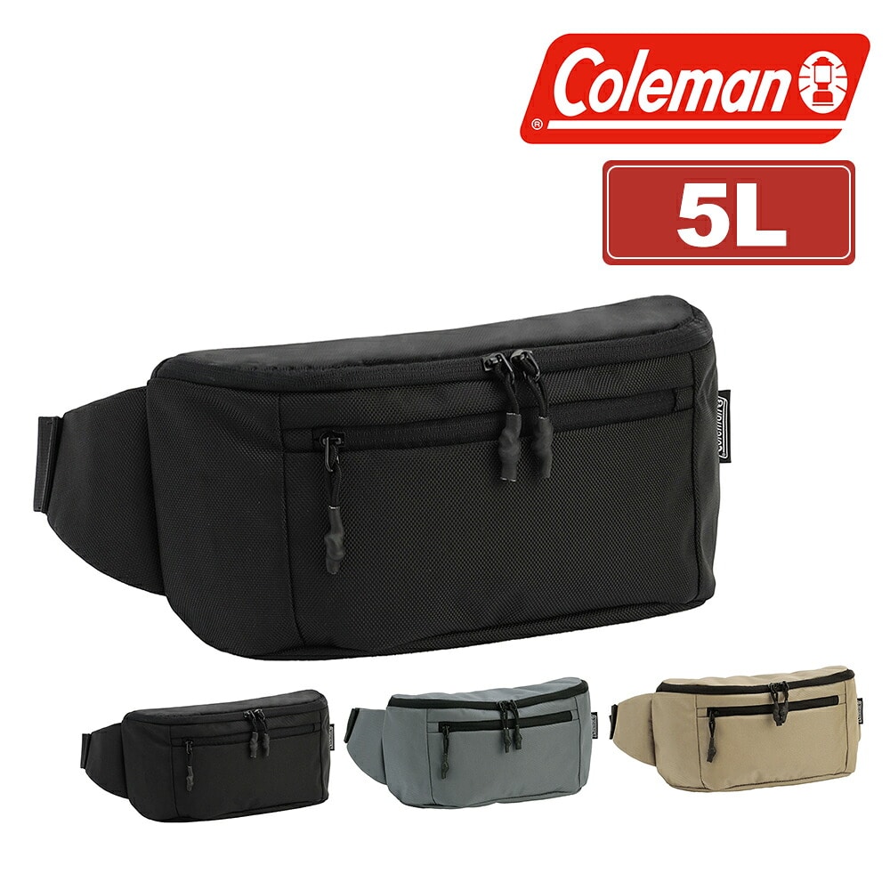 コールマン ウエストバッグ ボディバッグ ヒップバッグ 斜め掛け 2WAY 5L B6 Coleman アトラスマルチウェスト メンズ レディース キッズ 誕生日プレゼント ギフト ラッピング無料 正規代理店 1.ブラック -2234473
