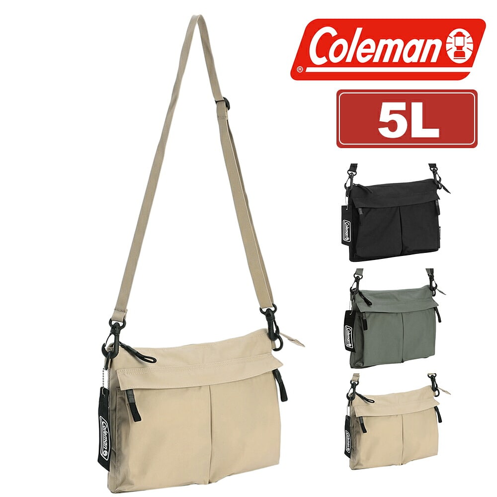 コールマン ショルダーバッグ サコッシュ 斜め掛け 5L B5 サブバッグ 軽量 Coleman ユニウォーカーサコッシュ メンズ レディース キッズ 誕生日プレゼント ギフト ラッピング無料 正規代理店 3.サファリ -2234487