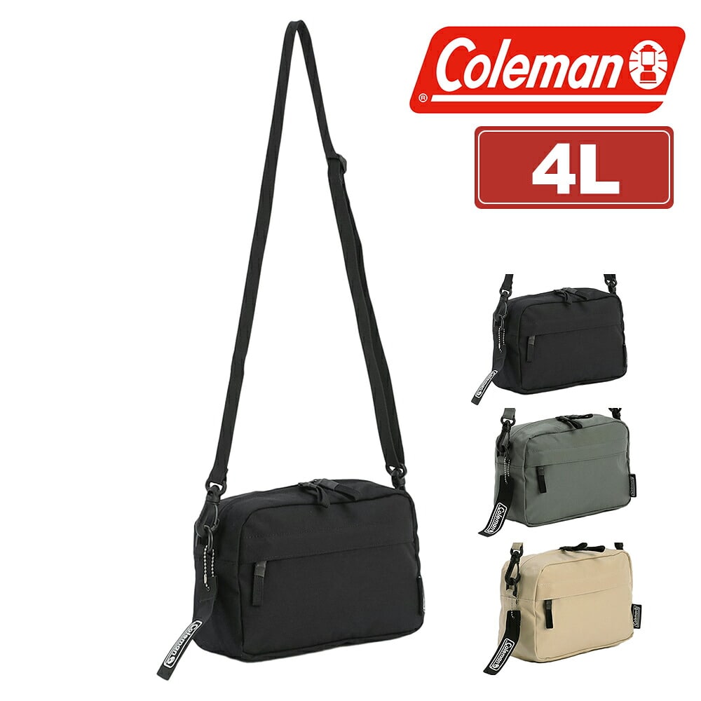 コールマン ショルダーバッグ 斜め掛け 横型 4L B6 軽量 サブバッグ Coleman ユニウォーカーポーチ メンズ レディース キッズ 誕生日プレゼント ギフト ラッピング無料 正規代理店 1.ブラック -2234499