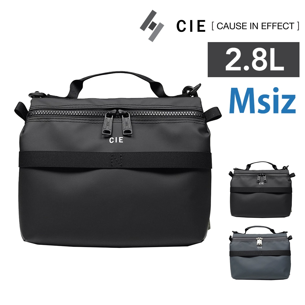 シー ショルダーバッグ サコッシュ 斜め掛け A5 2.8L ミニ 薄マチ CIE グリッド3 バタフライサコッシュM 032077 1.ブラック -10