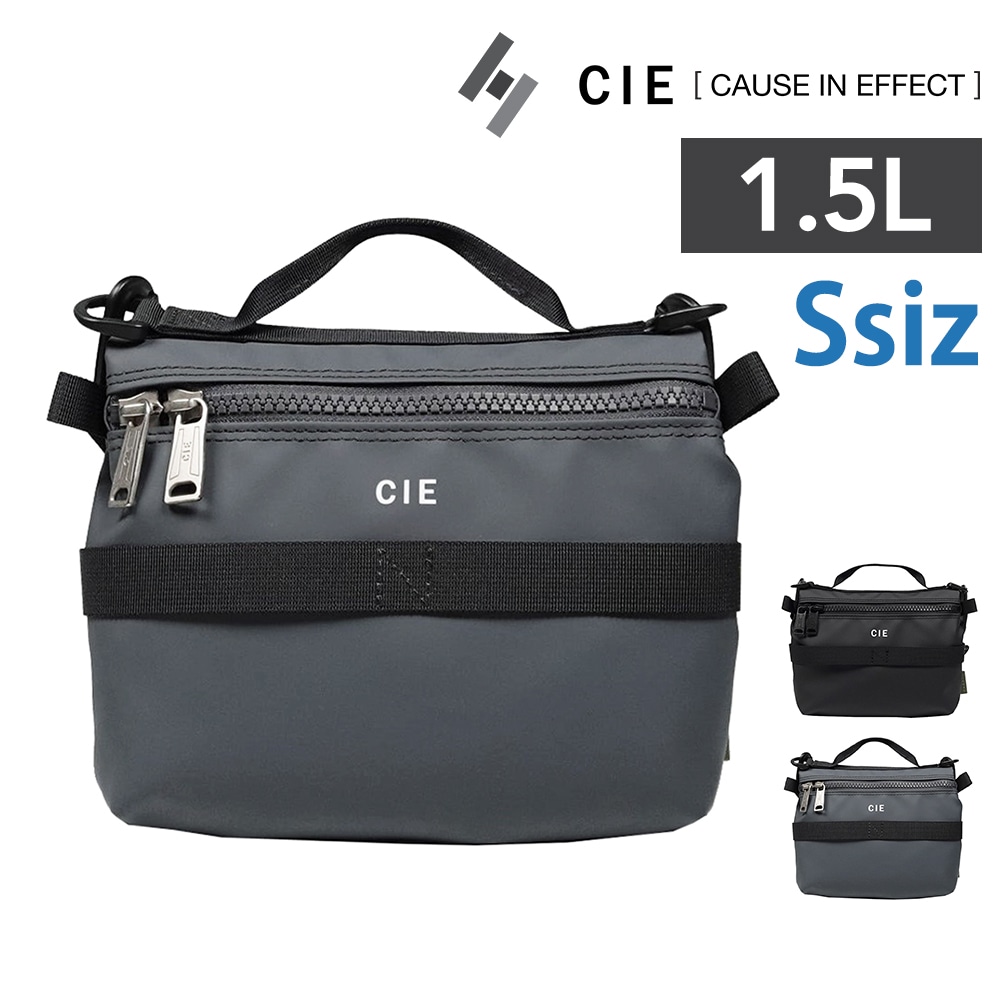 シー ショルダーバッグ サコッシュ 斜め掛け 1.5L ミニ 薄マチ CIE グリッド3 バタフライサコッシュS 032078 2.ネイビーグレー -75
