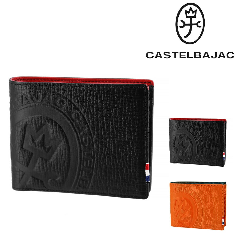 カステルバジャック CASTELBAJAC ピッコロ 二つ折り財布 022614 1.ブラック -10xblk メンズ メンズ