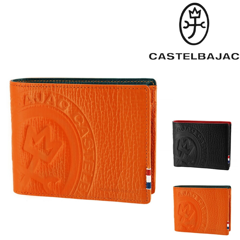 カステルバジャック CASTELBAJAC ピッコロ 二つ折り財布 022614 2.オレンジ -34xorg メンズ メンズ
