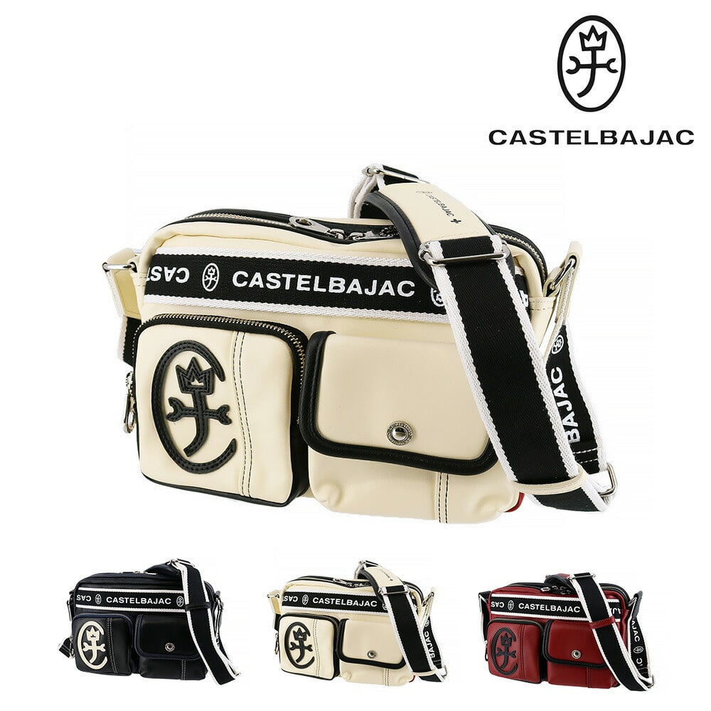 カステルバジャック CASTELBAJAC ドミネ 横型ショルダーバッグ 24111 2.ホワイト -20xwht メンズ メンズ