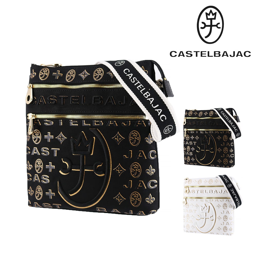 カステルバジャック バッグ ショルダーバッグ 斜めがけバッグ CASTELBAJAC シテ A5サイズ 89151 メンズ レディース 本革 コットン 送料無料 誕生日プレゼント ギフト ラッピング無料 【正規代理店】 1.ブラック -blk