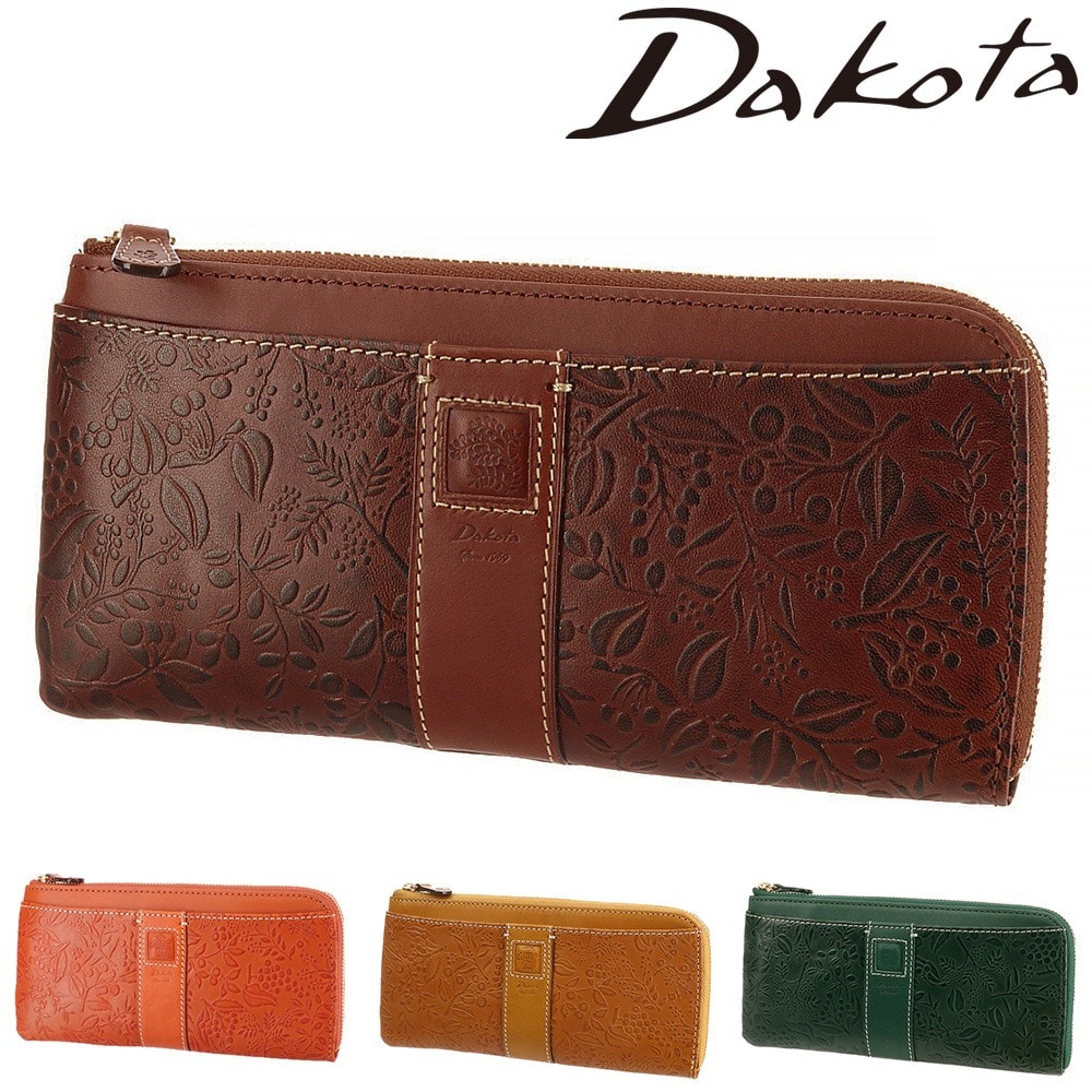 ダコタ Dakota ミモザ L字ファスナー長財布 31214(30254) 2.チョコ 41x41 レディース